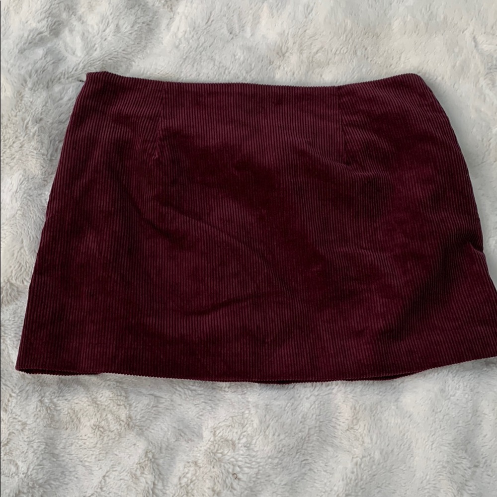 Zara Red Mini A-Line Skirt Casual
